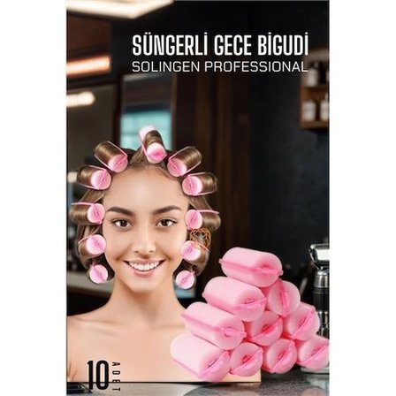 Hediye Süngerli Gece Bigudisi 8 Adet Solingen Professional