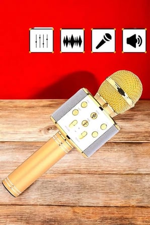 Hediye Şarjlı Ve Uzun Pil Ömürlü Karaoke Mikrofon Usb Bellek Destekli, Profesyonel Ses