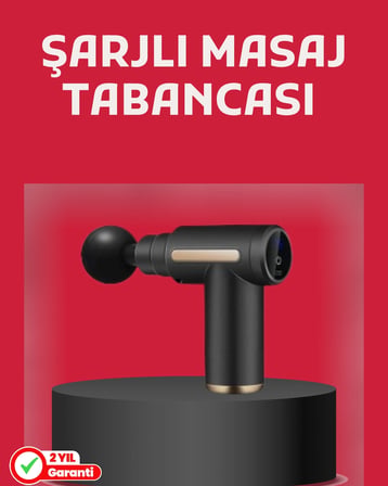 Hediye Derin Doku Masaj Tabancası 4 Başlık 6 Kademeli Sessiz Güç Şarjlı Kas Gevşetici