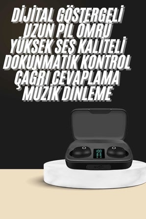 Hediye Kablosuz Dijital Göstergeli Çağrı Cevaplayabilen Tws 5.0 Bluetooth Kulaklık