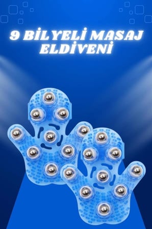 Hediye Giyilebiilir Masaj Eldiveni 9 Bilyeli Tüm Vücut Masajına Uygun