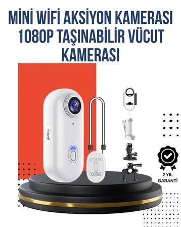 Hediye 360° Klipsli Manyetik Spor Kamera Yüksek Çözünürlük