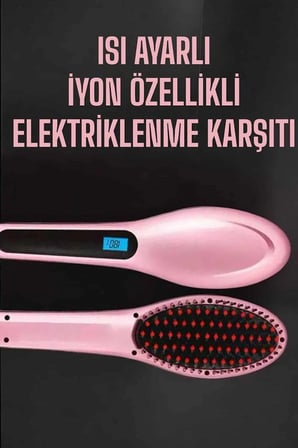 Hediye Fön Tarağı Saç Düzleştirici Sıkı Dişli Isı Ayarlı Elektriklenme Karşıtı