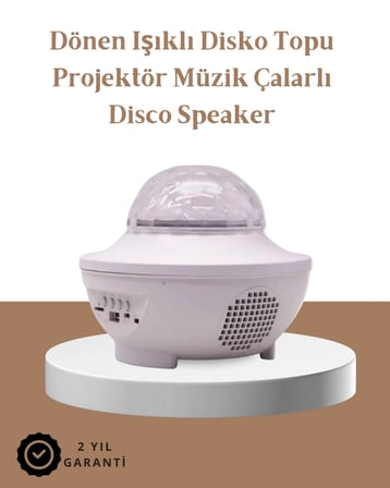 Hediye Müzik Ritimli Işık Değişimi & Dönen Dalga Efekti – Galaxy Projektör