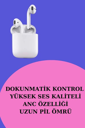 Hediye 3 Kordonlu Dokunmatik Ekran Akıllı Saat Ve 2.nesil Kablosuz Bluetooth Kulaklık Anc/enc