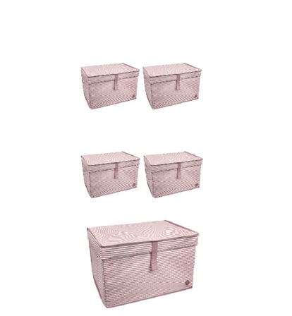 Hediye Düzenleyici Kutu Organizer Cırtlı Saklama Hurç Maxi Boy 30cm X 40cm X 50cm (5 Adet)