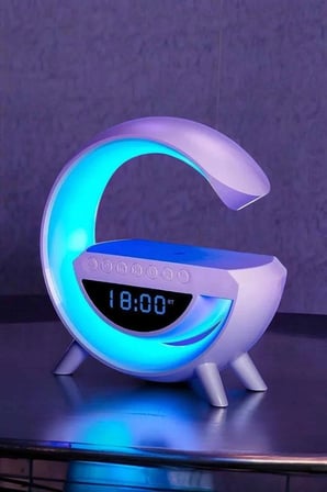 Hediye Bluetooth Hoparlör 15w Kablosuz Hızlı Şarj Led Gece Lambası