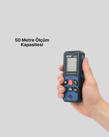 Hediye Lazer Metre 50 Mt Hassas Ve Hızlı Ölçüm Özellikli