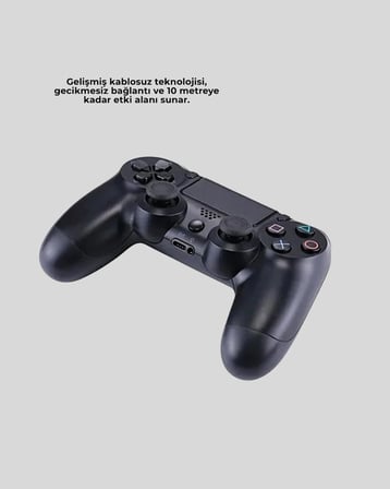 Hediye Ps4 Uyumlu Kablosuz Oyun Kolu Ergonomik Çift Titreşimli
