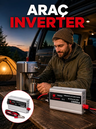 Hediye 1500w Oto Güç İnverteri Araç Aküsünden Güvenli Elektrik Sağlayan Çevirici
