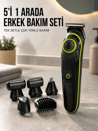 Hediye Erkek Kişisel Bakım Seti Çok Amaçlı Sakal Vücut Burun Kulak Tıraş Makinesi