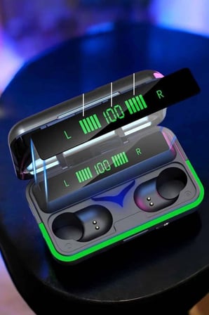 Hediye Powerbank Özellikli Kablosuz Bluetooth Kulaklık Rgb Işıklı