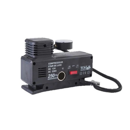 Hediye 220 Volt-12 Volt 250 Psi Psi Kompresör Lastik Hava Şişirme Oto Pompası Fişli Çakmaklıklı