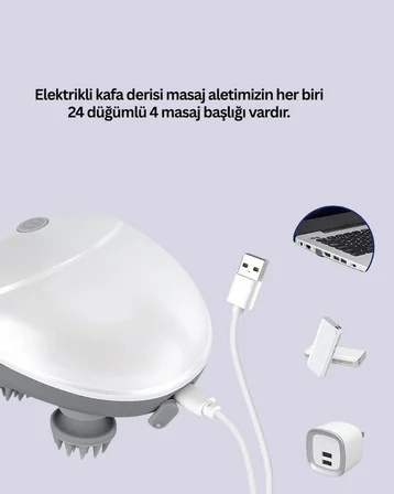 Hediye Su Geçirmez Elektrikli Kafa Masaj Cihazı Ipx7