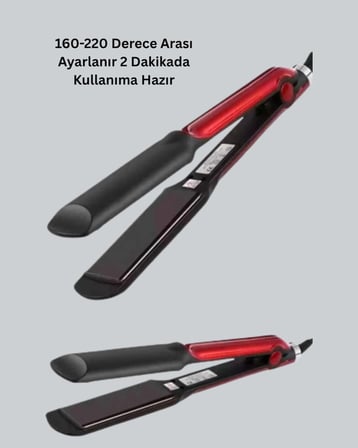 Hediye Elektriklenmeyi Azaltan İyonlu Saç Düzleştirici – Titanyum Plaka Ve Şık Tasarım
