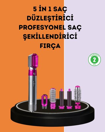 Hediye Çok Fonksiyonlu Saç Kurutma Ve Şekillendirme Makinesi 5 Başlık