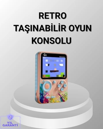Hediye Mini Retro Oyun Konsolu 500 Oyunlu 3.0 İnç Ekran Ve Şarjlı Batarya