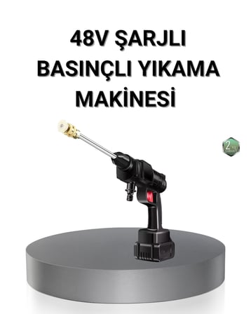 Hediye Kablosuz Basınçlı Yıkama Makinesi – 48v Güçlü Motor, 2 Pil Ve Köpük Hazneli
