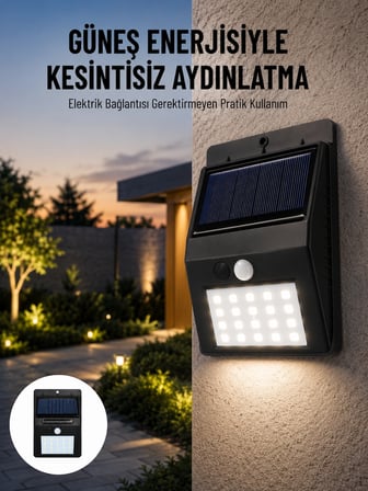 Hediye Solar Dekoratif Lambası Sensörlü Led Işık Bahçe Aydınlatma Yeni Nesil