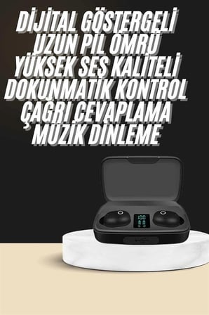 Hediye Kablosuz Dijital Göstergeli Çağrı Cevaplayabilen Tws 5.0 Bluetooth Kulaklık