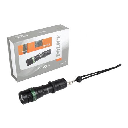 Hediye Ps-25 Şarjlı El Feneri İle Karanlığa Meydan Okuyun Hem 18650 Lityum Pil Hem De Aaa Pille Çalışabilen, Zoom Özellikli Ve 3 Modlu Bu Profesyonel Led Feneri Hemen Keşfedin.