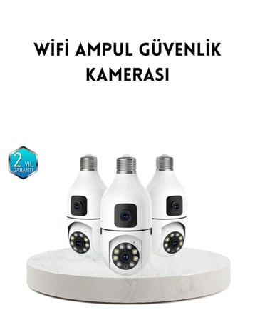 Hediye Ampul Tipi Wifi Kamera 2mp Lensli Full Hd Görüntü Ve Akıllı Hareket Algılama
