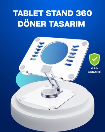 Hediye Katlanabilir Tablet Standı Ayarlanabilir Kaymaz Şeffaf Tasarım