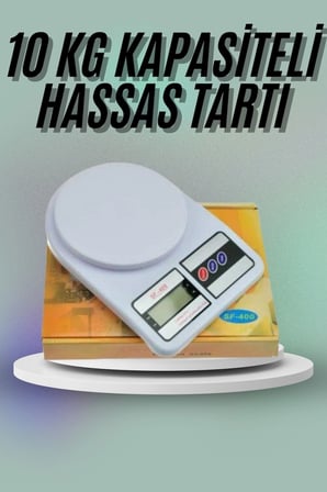 Hediye Mutfak Tartısı Dijital Göstergeli Hassas Tartı 10 Kg Kapasiteli