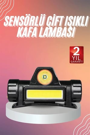 Hediye Kafa Lambası Çalışma Işığı Kafa Feneri Şarjlı Mıknatıslı Fenerli