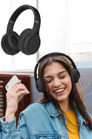 Hediye Kulak Üstü Kablosuz Bluetooth Kulaklık Gürültü Önleyici Uzun Şarj Süreli