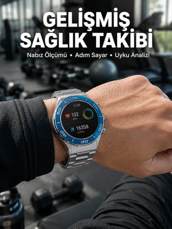 Hediye 2025 Model Yuvarlak Ekran Android Ve İos Uyumlu Gps Takibi Yapabilen Akıllı Saat Yeni Nesil