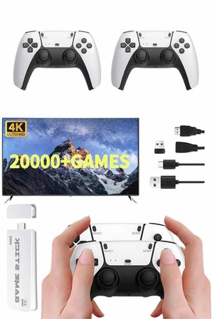 Hediye Yeni Nesil 3d 4k 2000 Oyunlu Game Stick Oyun Konsolu Çift Konsol