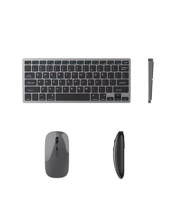Hediye Kablosuz Bluetooth Klavye Mouse Seti Şarjlı Tablet Laptop Uyumlu