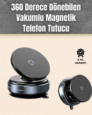 Hediye Çok Yönlü Döner Başlıklı Vakumlu Araç Telefon Standı – Sert Yollarda Stabil Kullanım