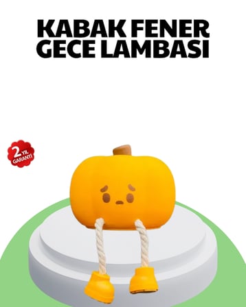 Hediye Şarjlı Pumpkin Led Masa Lambası Zamanlayıcılı Dokunmatik