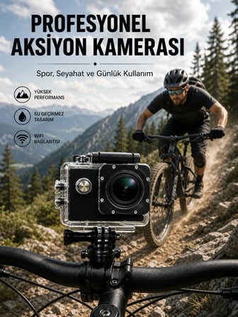 Hediye Profesyonel Video Çekimleri İçin 1080p Full Hd Aksiyon Kamerası