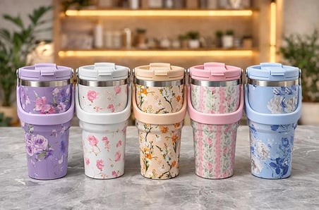 Hediye 700 Ml Taşıma Kulplu Paslanmaz Çelik Termos Mug - Vakumlu Isı Yalıtımlı Bardak Alk4629