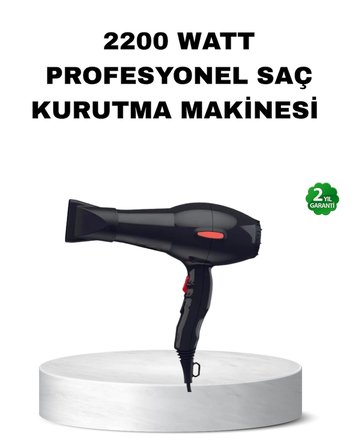 Hediye Profesyonel Saç Kurutma Makinesi – Ac Motor, Soğuk Üfleme, 2 Hız Kademesi