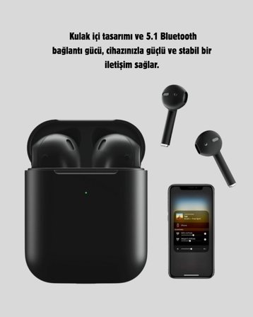 Hediye Tws Pro 5 Kablosuz Kulaklık – Bluetooth 5.1, Gürültü Engelleme, Uzun Pil Ömrü