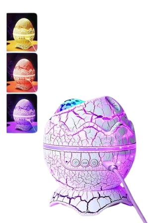 Hediye Yumurta Şeklinde Su Dalgalı Bluetooth Speaker Lamba Renkli Şarjlı