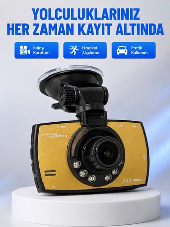 Hediye Full Hd Araç Kamerası G Sensor Gece Görüşlü Dash Cam