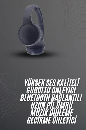 Hediye Kablosuz Bluetooth Kulaklık Kulak Üstü Ayarlanabilir Uzun Ömürlü Yeni Nesil