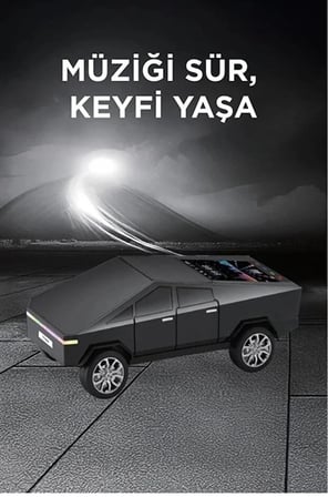 Hediye D68 Cyber Model Araba Tasarımlı Bluetooth Hoparlör 15w Güçlü Ses Rgb Led /tws/usb Siyah