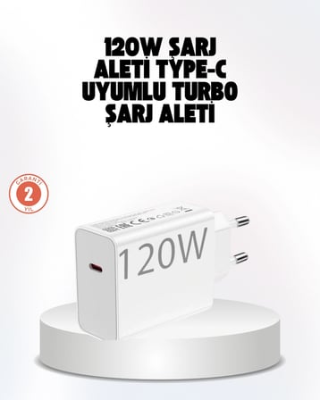 Hediye 120w Güçlü Hızlı Şarj Adaptörü Ve Type-c Kablo Seti – Güvenli Şarj Teknolojisi