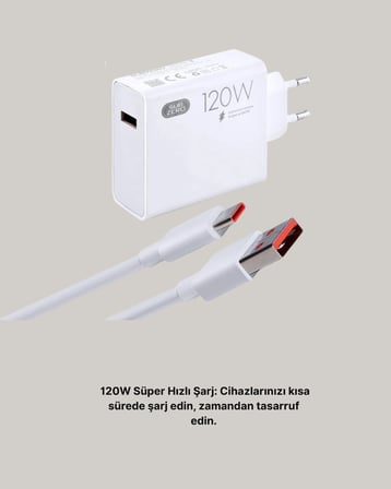Hediye 120w Güçlü Hızlı Şarj Adaptörü Ve Type-c Kablo Seti – Güvenli Şarj Teknolojisi