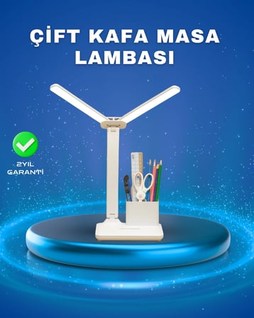 Hediye 3’ü 1 Arada Çok Amaçlı Masa Lambası | Göz Yormayan Işık, Organizer Tasarım