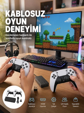 Hediye 20600 Oyunlu Retro Oyun Konsolu Kablosuz Joystick Yeni Nesil