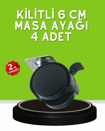 Hediye Sehpa Ve Restoran Arabası İçin Kilitli Ayak 4’lü
