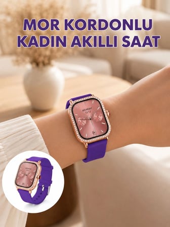 Hediye Arama Özellikli Dokunmatik Ekranlı Kadın Akıllı Saat