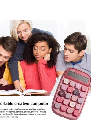 Hediye Sevimli Kare Tuşlu 10 Haneli Ldc Ekran Hesap Makinası Sarı